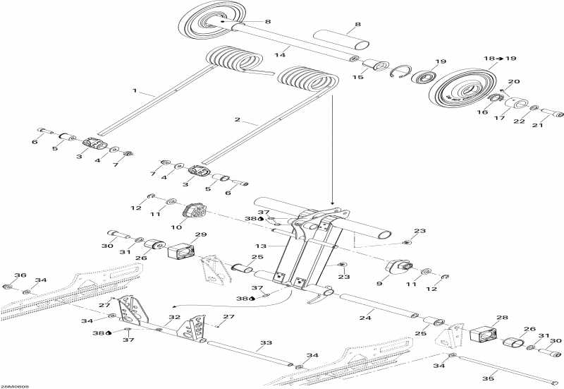  Ski Doo GTX 600 HO SDI, 2006  - Rear Arm