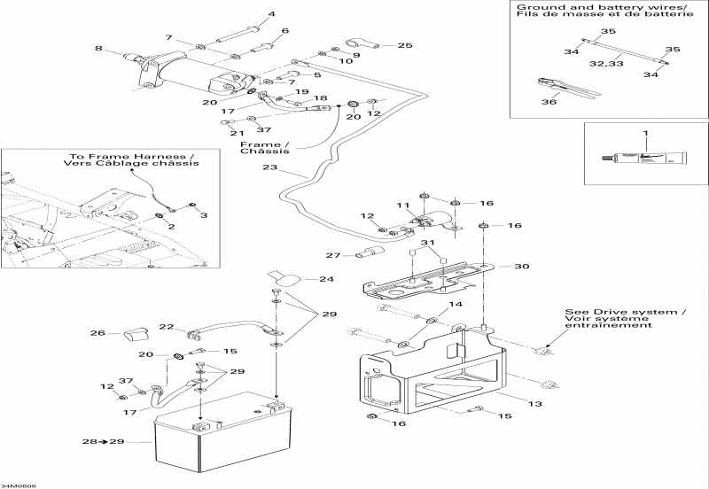 BRP SkiDoo GTX 600 HO SDI, 2006 - Battery And Starter