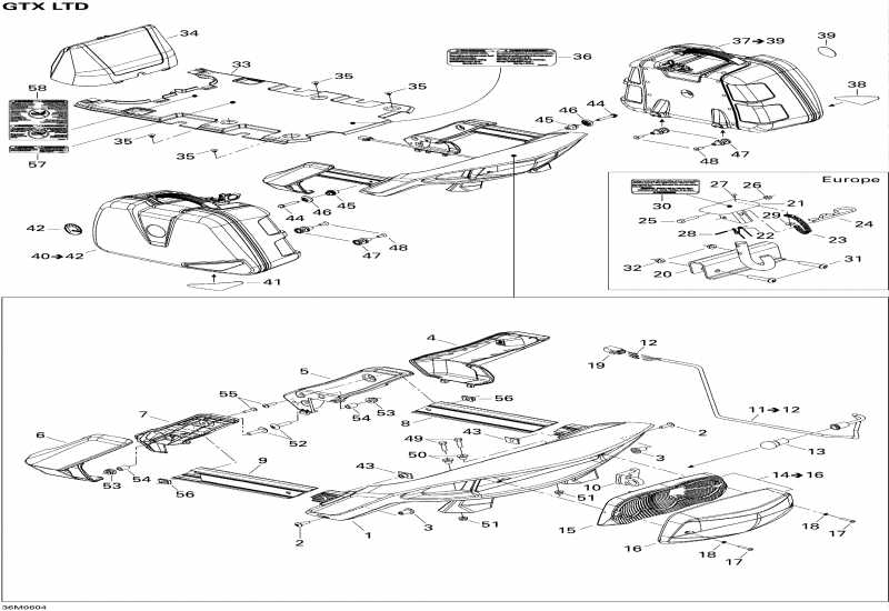 snowmobile SKIDOO GTX 800 HO, 2006 - Luggage Rack Ltd