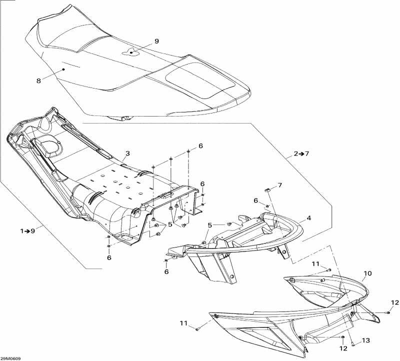 Skidoo  MX Z 1000 SDI Renegade X, 2006 - Seat