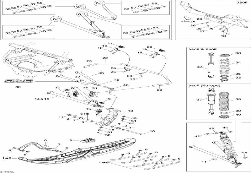 �������� Ski Doo MX Z 380F, 2006 ������ - Front Suspension And Ski Mx Z 380f