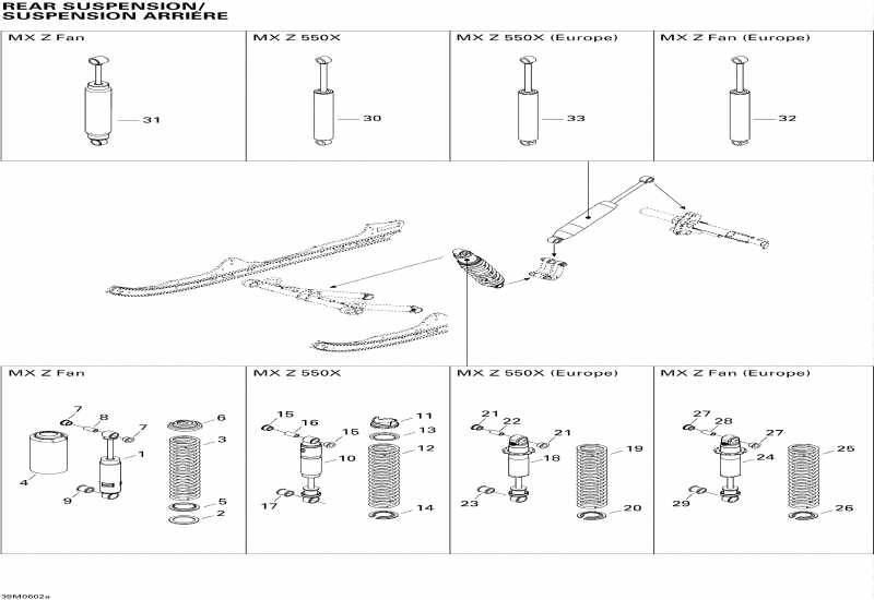 Ski Doo MX Z 380F, 2006 -   Shocks