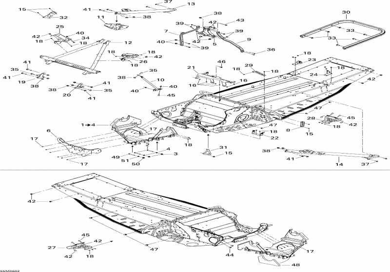 snowmobile BRP SkiDoo MX Z 380F, 2006  - Frame And Components Mx Z