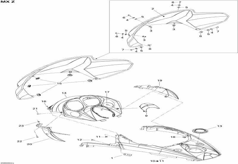 �������� Skidoo MX Z 380F, 2006 ������ - �������� ������ � Console Mx Z