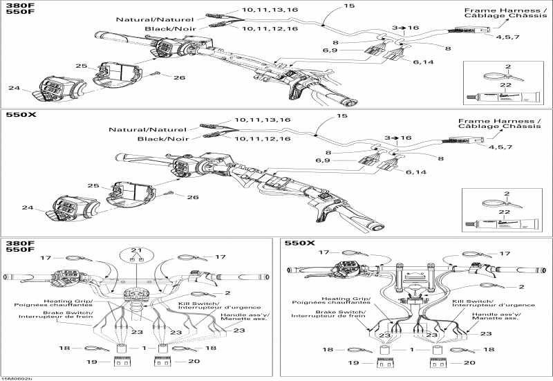  Skidoo - Steering Wiring Harness Mx Z