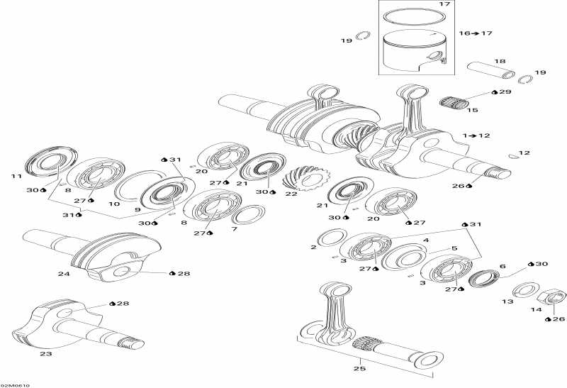   MX Z 440 Racing, 2006 - Crankshaft And Pistons