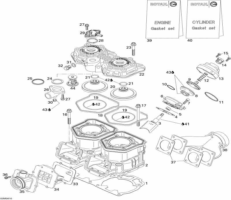 snowmobile - Cylinder And Exhaust Manifold