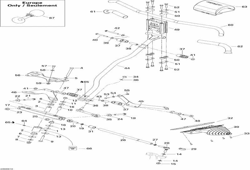 snowmobile Ski-doo MX Z 440 Racing, 2006  - Steering System