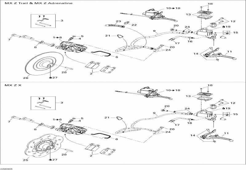 snowmobile Skidoo - Hydraulic Brake 500ss