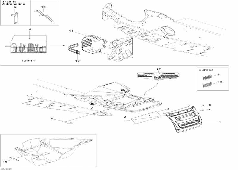 snowmobile Ski-doo MX Z 500SS Trail & Adrenaline, 2006  - Utilities
