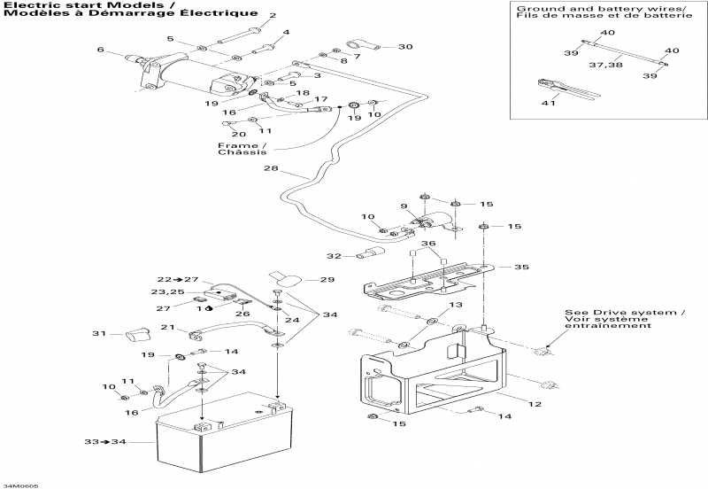 snowmobile  MX Z 500SS Trail & Adrenaline, 2006  - Battery And Starter