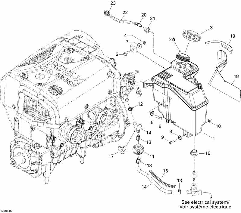 snowmobile BRP SkiDoo - Oil System Mx Z