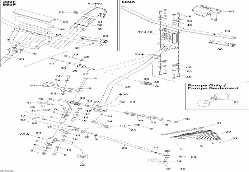 �������� BRP SkiDoo ������ MX Z 550F, 2006 - Steering System Mx Z