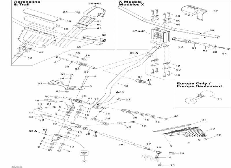 snowmobile BRP  MX Z 600 HO Adrenaline, 2006 - Steering System 600