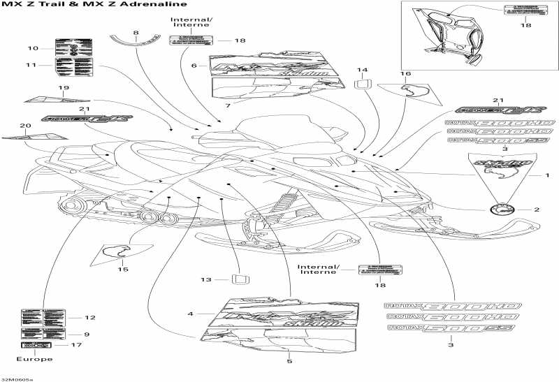 snowmobile Skidoo  MX Z 600 HO Adrenaline, 2006 -  600