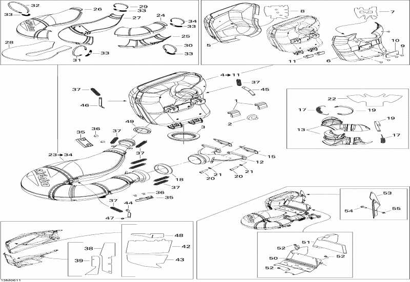  Skidoo MX Z 600 HO SDI Adrenaline & X, 2006  - Exhaust System