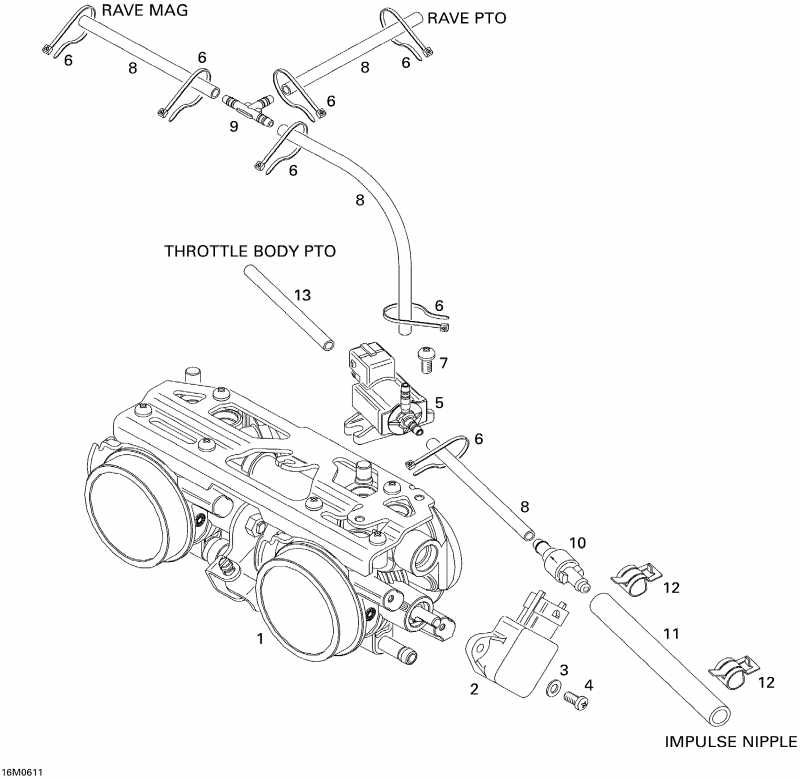  Ski-doo MX Z 600 HO SDI Adrenaline & X, 2006  - Throttle Body