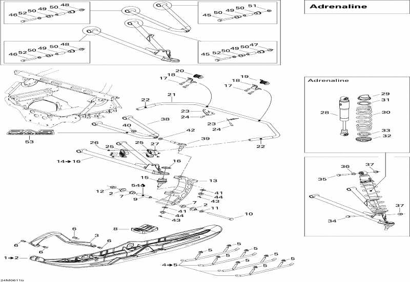 snowmobile SKIDOO ����������� MX Z 600 HO SDI Adrenaline & X, 2006 - Front Suspension And Ski Adr