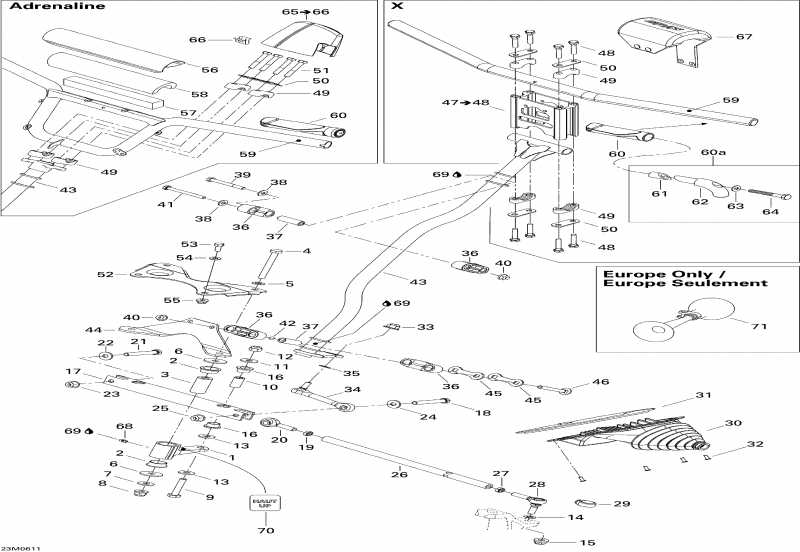    MX Z 600 HO SDI Adrenaline & X, 2006 - Steering System