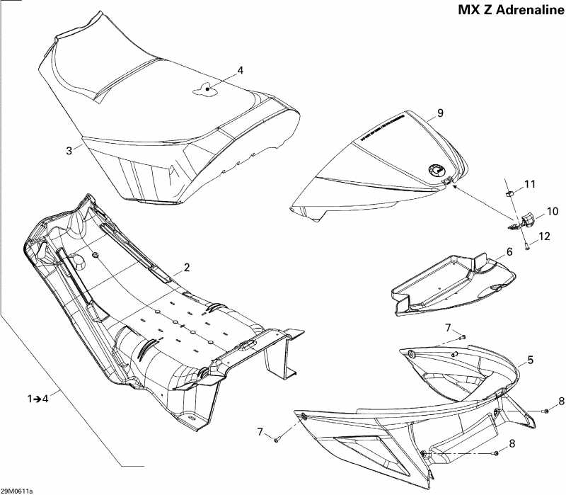 �������� SKIDOO ������ MX Z 600 HO SDI Adrenaline & X, 2006 - Seat Adr
