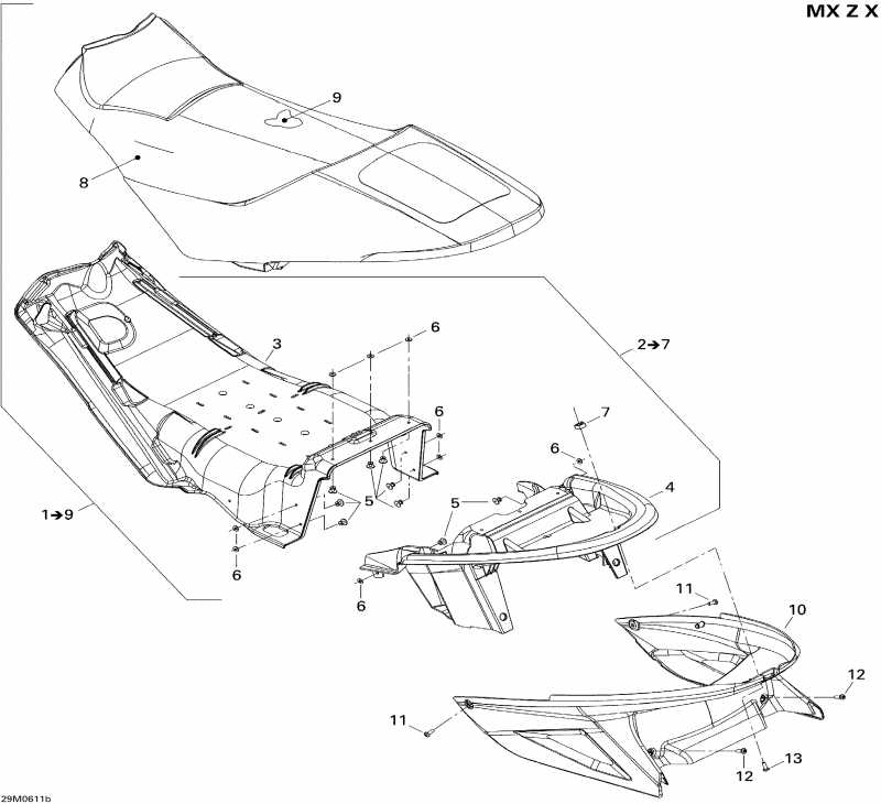snowmobile ski-doo MX Z 600 HO SDI Adrenaline & X, 2006  -  X