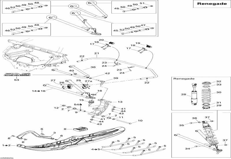 ski-doo MX Z 600 HO SDI Renegade & Renegade X, 2006 - Front Suspension And Ski Renegade