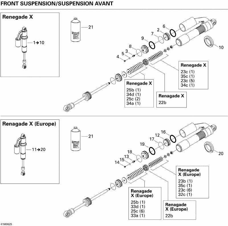 MX Z 600 HO SDI Renegade & Renegade X, 2006  - Take Apart Shock, Front Renegade X