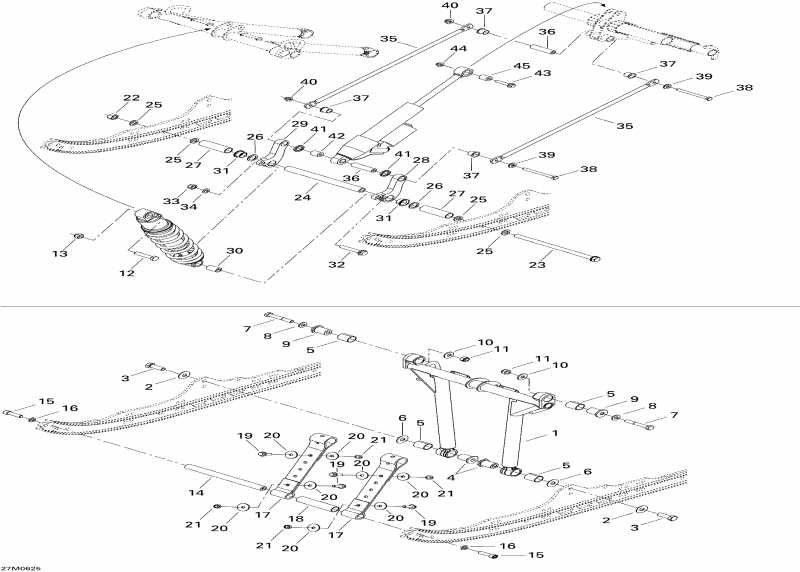 snowmobile SKIDOO MX Z 600 HO SDI Renegade & Renegade X, 2006  - Front Arm