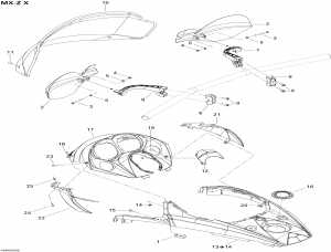 09- �������� ������ � Console 800 X (09- Windshield And Console 800 X)