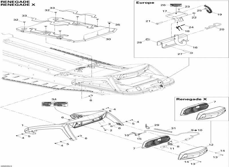 snowmobile ski-doo MX Z 800 HO Renegade & Renegade X, 2006 - Luggage Rack