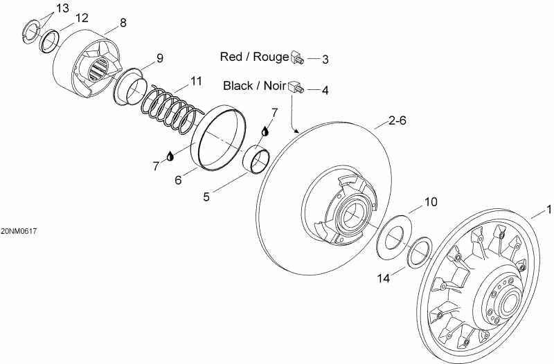 snowmobile Skidoo - Driven Pulley