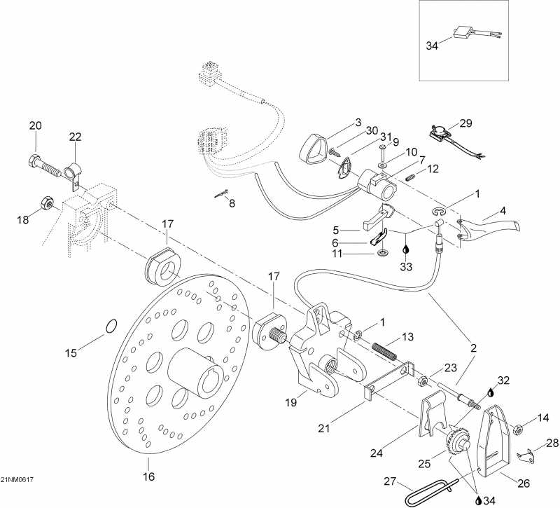 Skidoo Skandic LT 440F, 2006  - Brakes