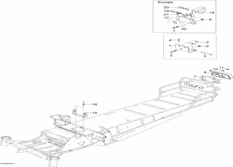 �������� Ski-doo Skandic LT 440F, 2006 ������ - Frame And Components