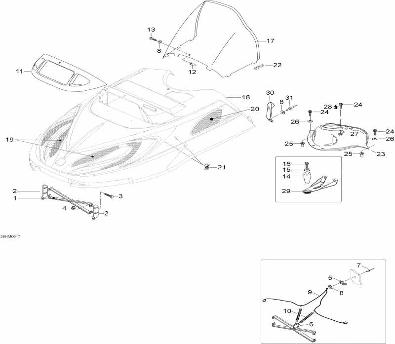 snowmobile BRP - Hood