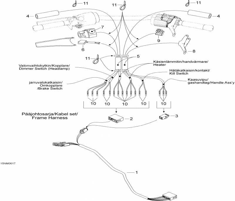 snowmobile - Steering Wiring Harness