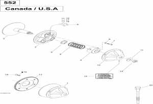 05-   552, Can-usa (05- Drive Pulley 552, Can-usa)