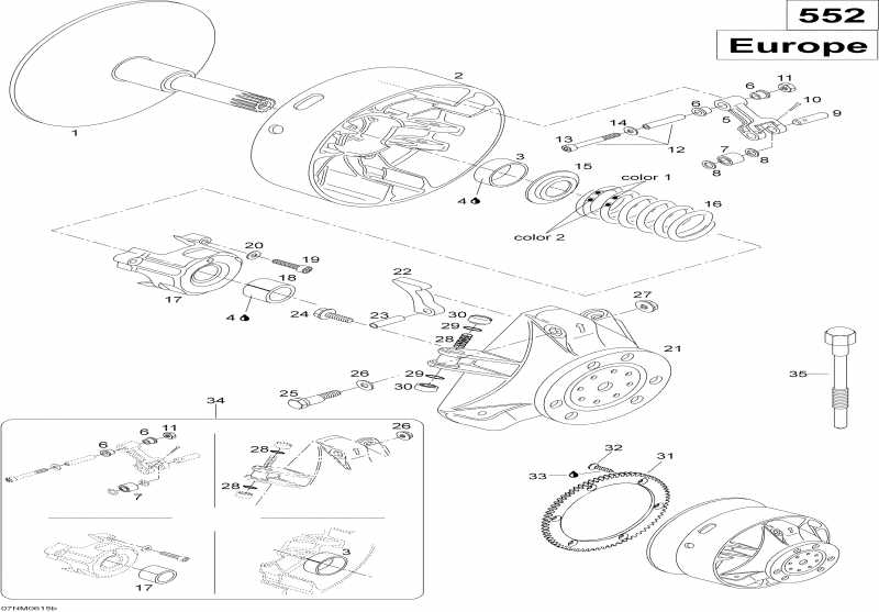  Skidoo - Drive Pulley 552, Europe