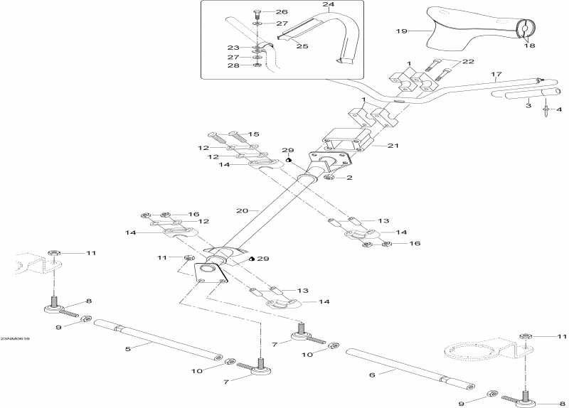 snowmobile ski-doo Skandic SWT 550F, 2006 - Steering System Swt