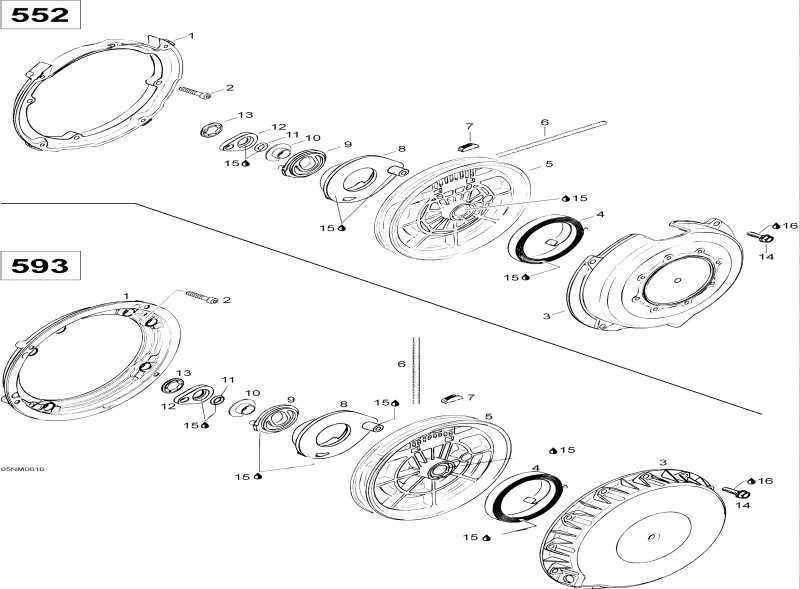  Skidoo Skandic WT 550F, 2006  - Rewind Starter 552