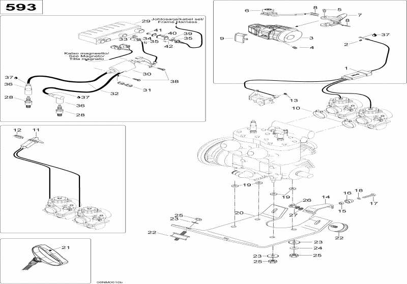 snowmobile   Skandic WT 600, 2006 - Engine And Engine Support 593