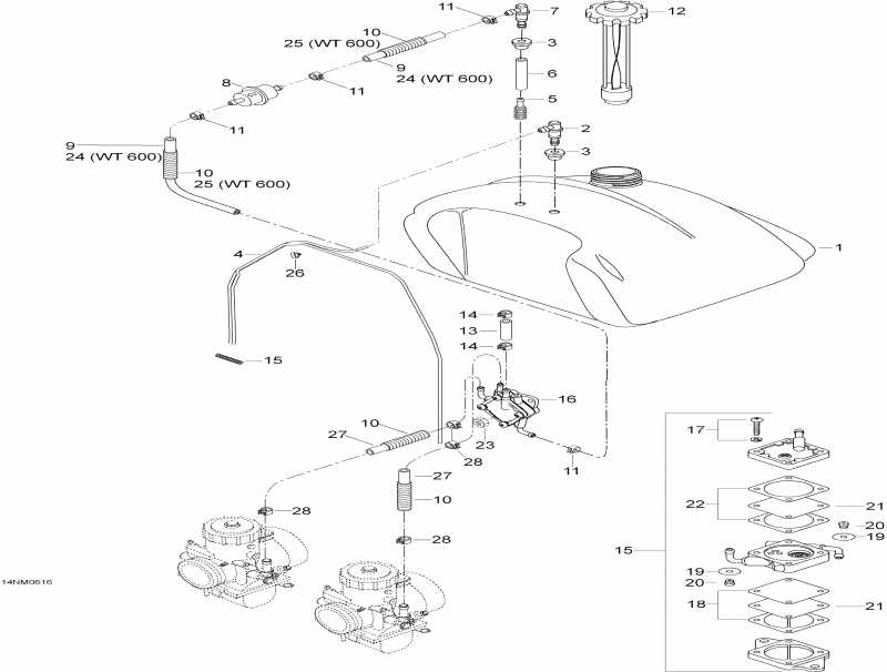  Ski-doo Skandic WT 600, 2006  - Fuel System 600