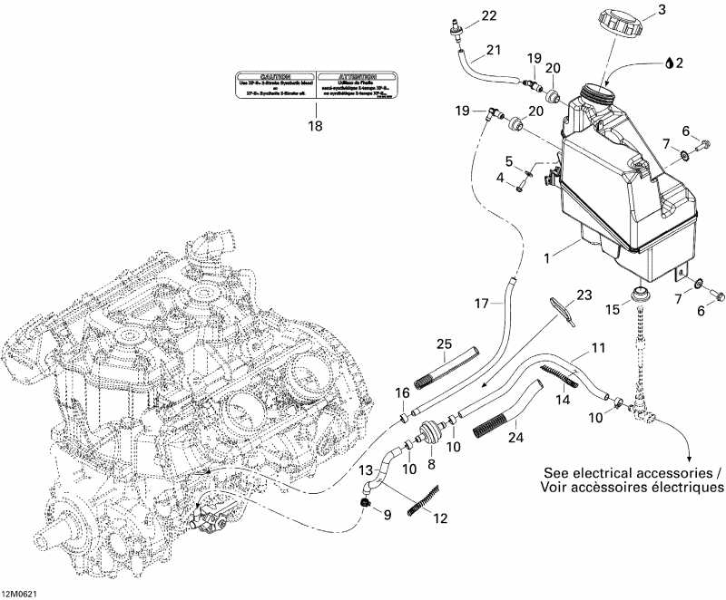  SkiDoo  Summit 1000 SDI, Highmark & Highmark X, 2006 - Oil System