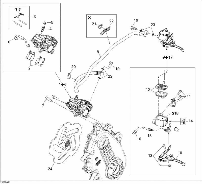 snowmobile  ������ Summit 1000 SDI, Highmark & Highmark X, 2006 - Brakes