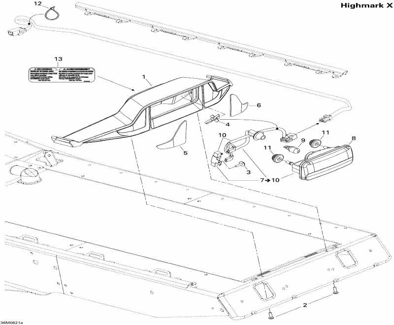 snowmobile Ski Doo Summit 1000 SDI, Highmark & Highmark X, 2006  - Luggage Rack Hmx