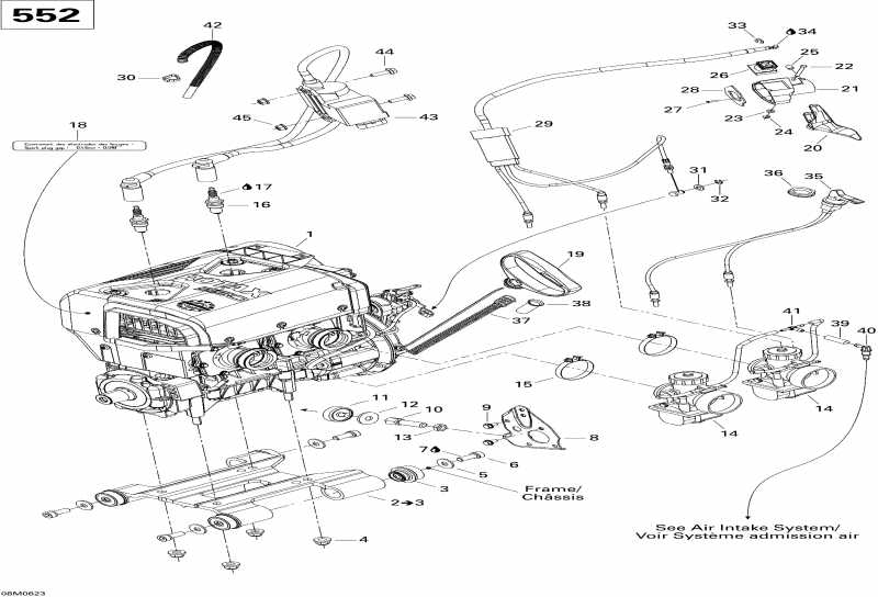  Ski Doo Summit 550F, 2006 - Engine And Engine Support
