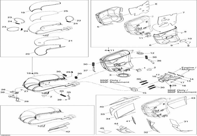 snowmobile SKIDOO Summit 550F, 2006  - Exhaust System