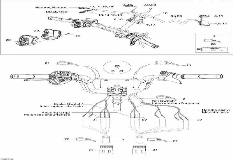  Skidoo Summit 600 HO SDI, Adrenaline, 2006  - Steering Wiring Harness 600 Ho Sdi