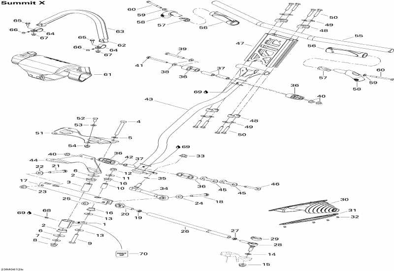 snowmobile Ski Doo - Steering System Summit X