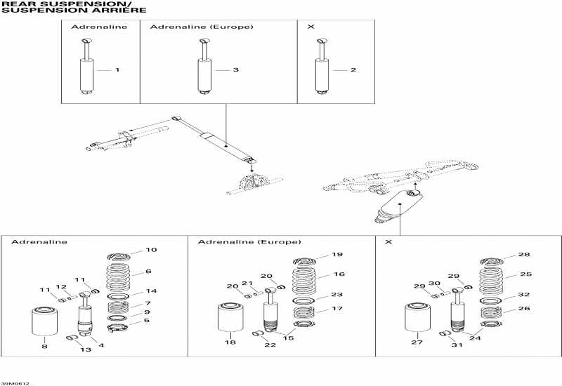 ski-doo  Summit 800 HO, Adrenaline & X, 2006 - Rear Suspension Shocks 800ho