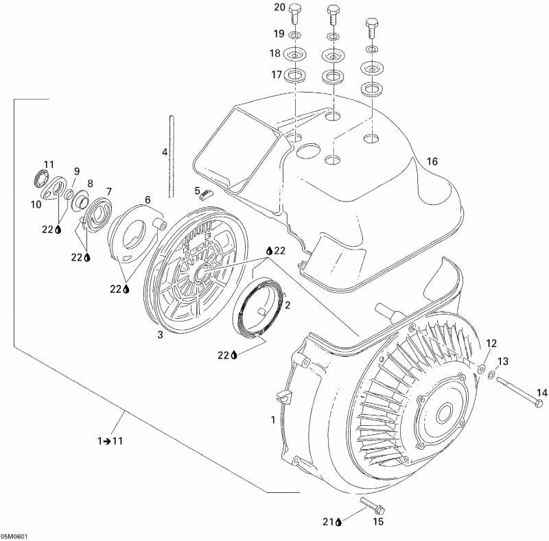  Skidoo Tundra 300F, 2006  - Rewind Starter